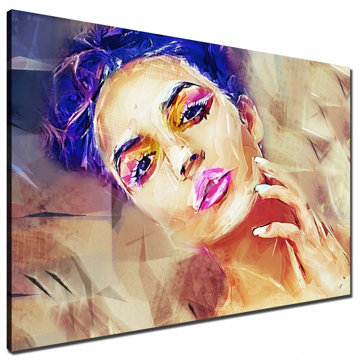 Tablou Modern Femeie 120x80 cm, Print pe Panza Canvas