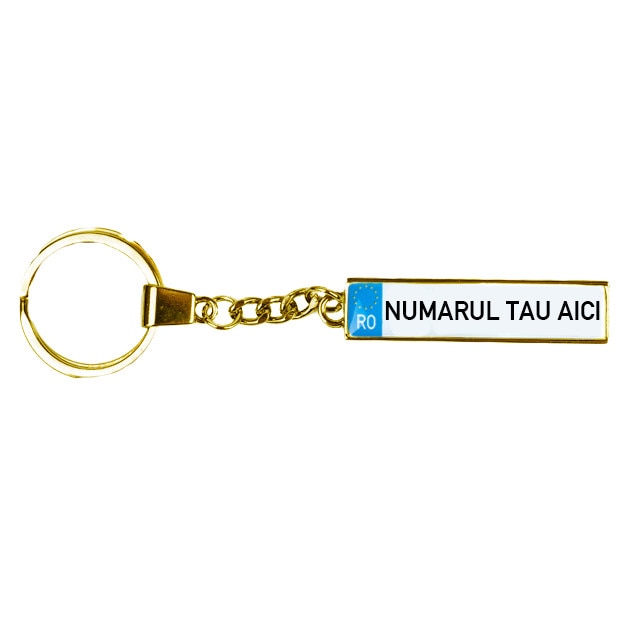 Breloc Numar Auto Gold