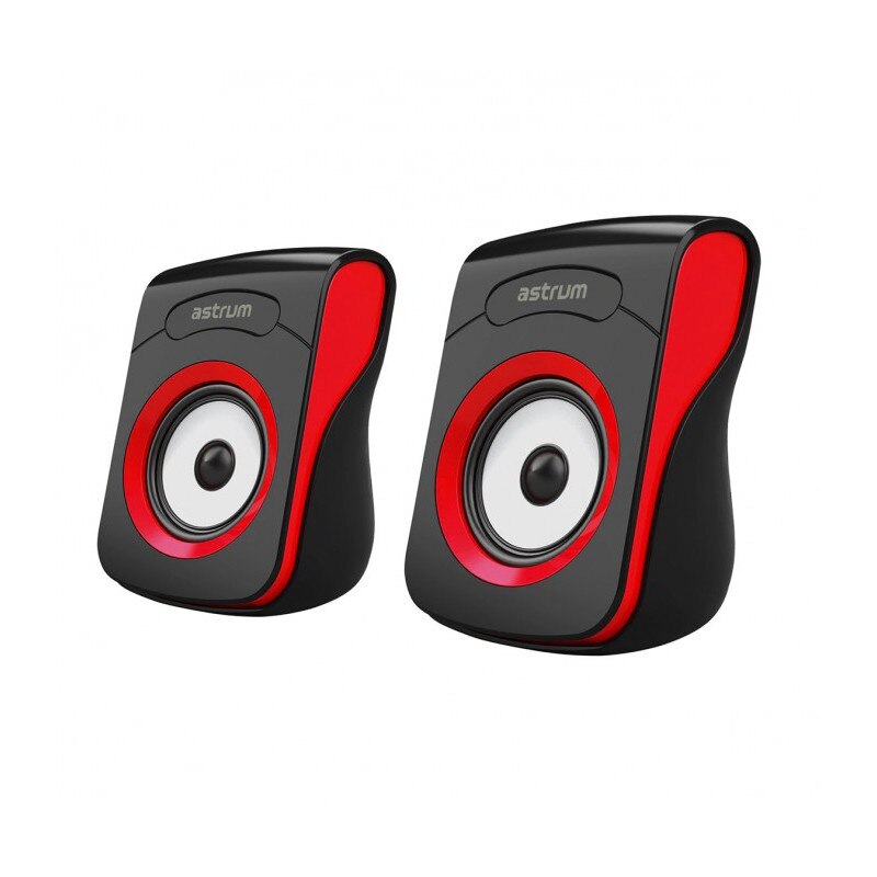 Boxe Audio Astrum SU100 2x3W conectare USB, Rosu