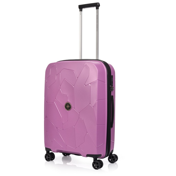 Куфар, Swissbags, Среден, 66 см, Crocus, Обем 70-80 литра, Тегло 3.4 кг, Външна част от изключително издръжлив полипропилен