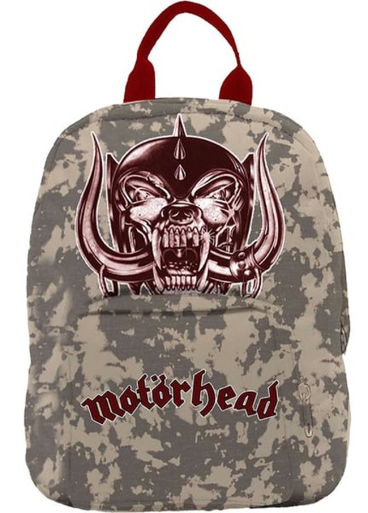 Раница Motorhead Mini England, бяла, за ежедневно пътуване, многофункционална, за открито