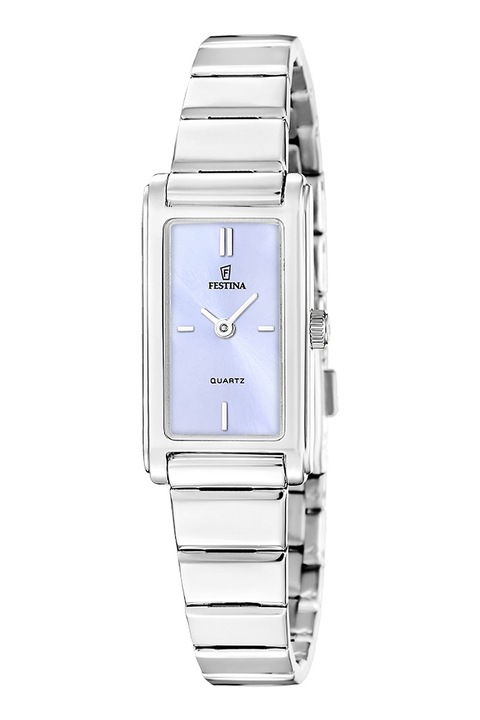 Festina, Правоъгълен часовник от неръждаема стомана, Светлосребрист