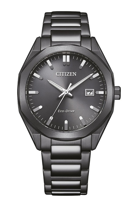 Citizen, Часовник Eco-Drive от неръждаема стомана, Черен