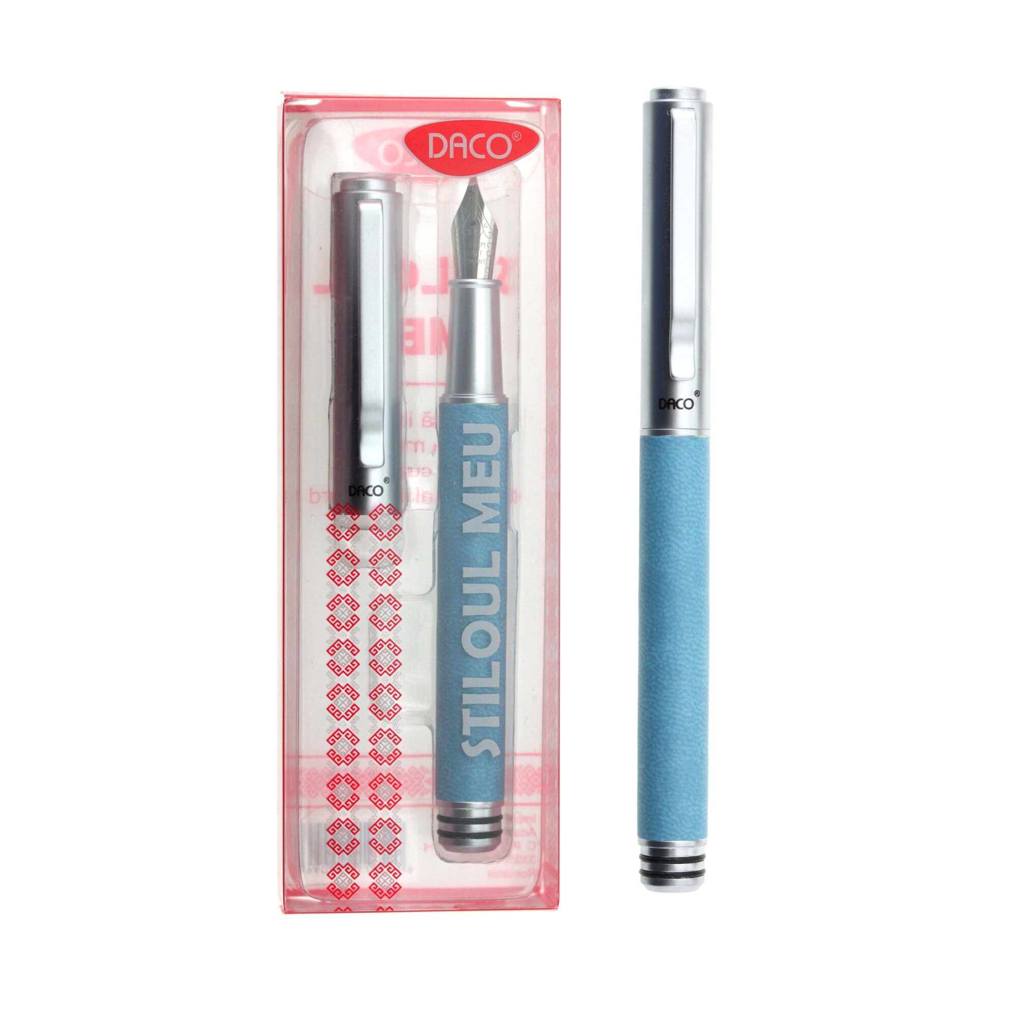 Stilou DACO metalic albastru deschis Stiloul meu