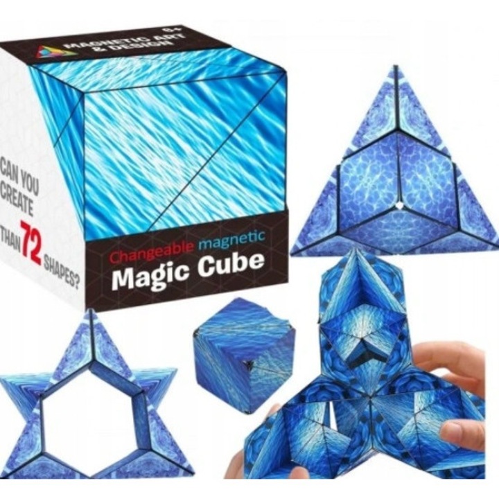 Cub Magnetic 3D Educativ - 72 Forme, Stimuleaza Creativitatea