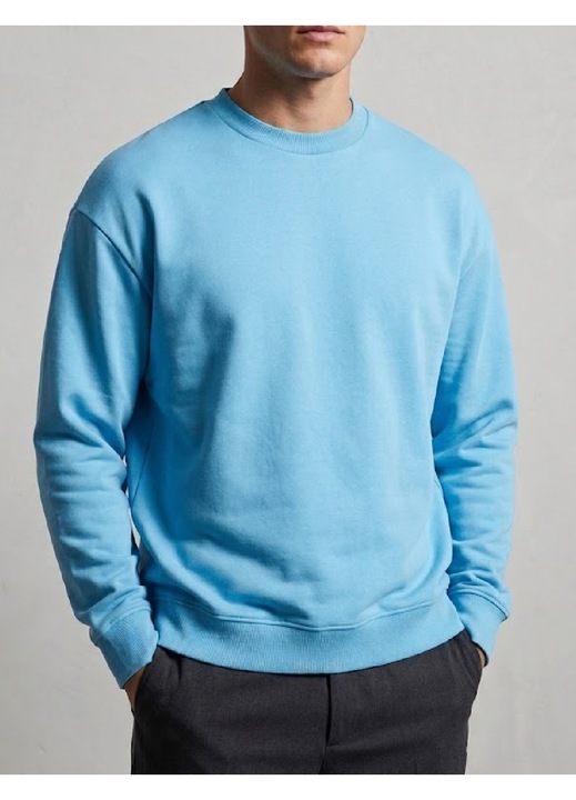 Блуза Oversize Evendi, Широка Ежедневна с дълги ръкави, Синя, размер XS