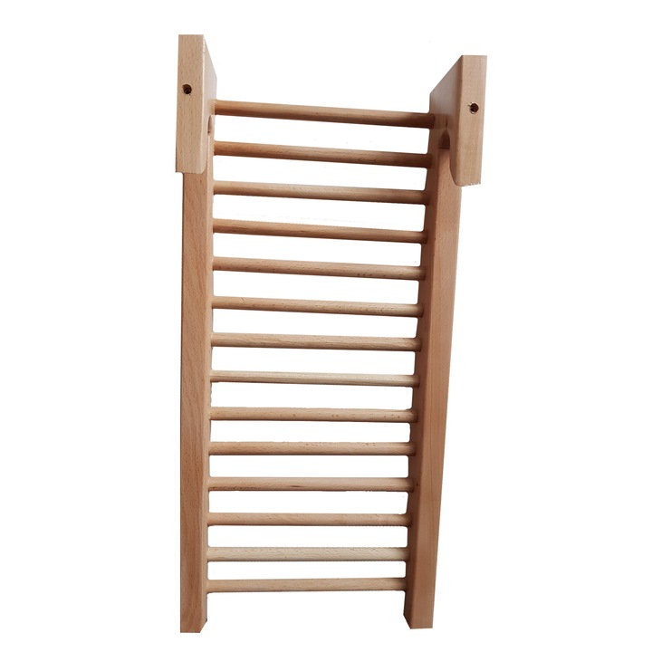 Scara exercitii recuperare degete, 60x26 cm, 14 bare, din lemn, culoare natur