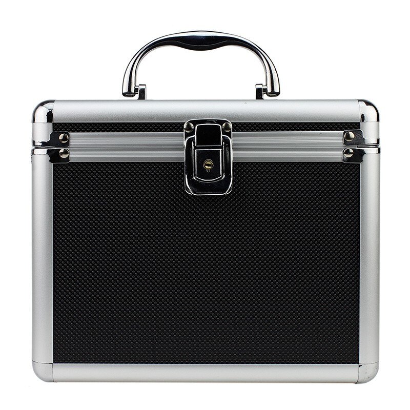 Cutie aluminiu stocare 120 discuri, inchidere cheie, negru, Media Range