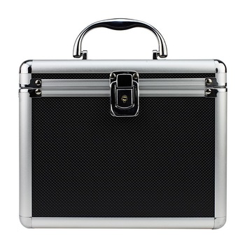 Cutie aluminiu stocare 120 discuri, inchidere cheie, negru, Media Range Cutie aluminiu stocare 120 discuri, inchidere cheie, negru, Media Range