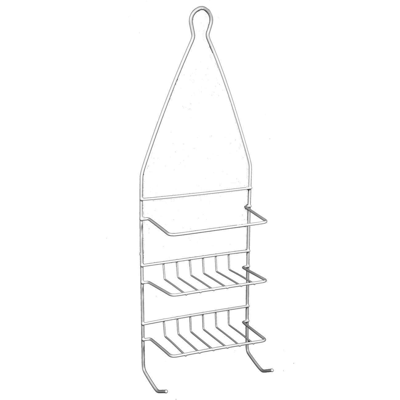 Raft baie suspendabil alb, metal, 16x46 cm