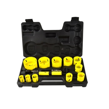 Set 17 carote bi-metal pentru metal si lemn Geko G39998, 65 - 80 mm + geanta plastic Set 17 carote bi-metal pentru metal si lemn Geko G39998, 65 - 80 mm + geanta plastic