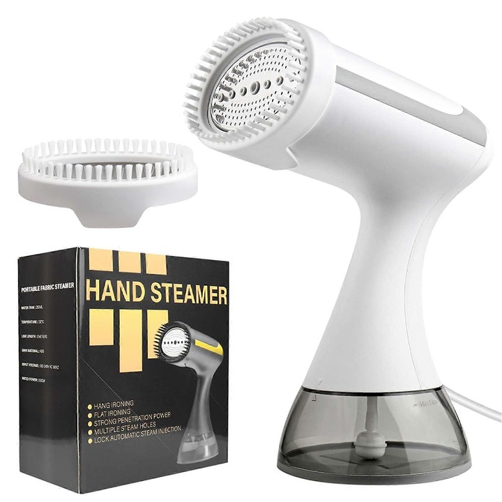 Aburitor pentru haine FU-K0276-20260907-6391, 1500W, 2-in-1 portabil de mana, rezervor 350 ml, alb