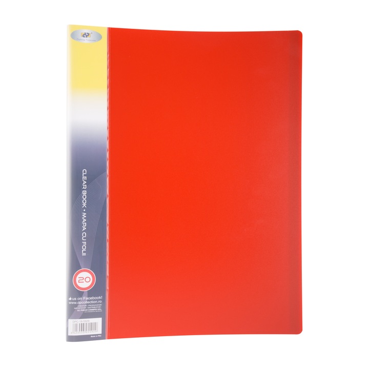 Mapa PVC A4 cu 20 folii, coperta rosie DP Office - eMAG.ro