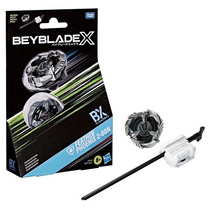 Фигурина Hasbro BeyBlade X, стартов комплект, Feather Phoenix, 2-60N, за момчета