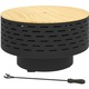 Focar de gradina Corenia QRE-2112711, 3-in-1 (focar, gratar, ecran pentru scantei), otel inoxidabil, gri carbune, O60 x 39 cm