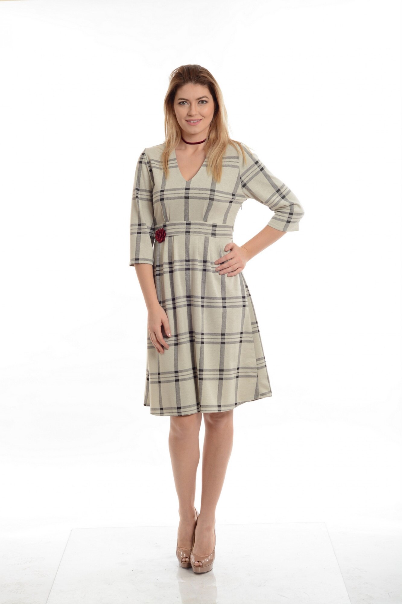 Rochie Dama Office Crem, S