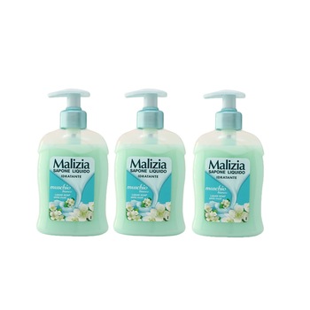 Set Sapun lichid Malizia, Muschio Bianco, 300ml, 3 buc Set Sapun lichid Malizia, Muschio Bianco, 300ml, 3 buc