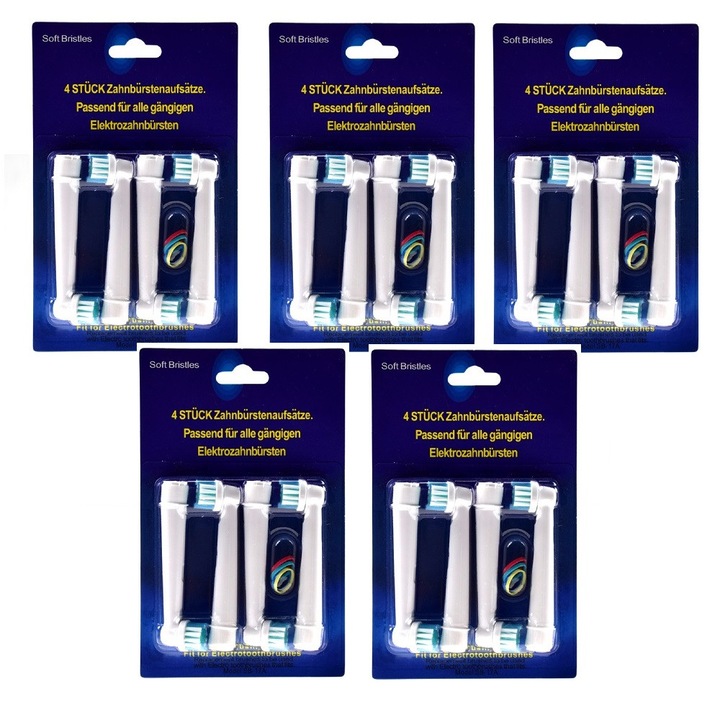Yabeikang, Fogkefe fej készlet, 20 db, Oral-B-vel kompatibilis