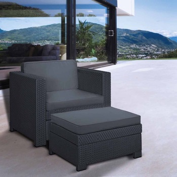 Set mobilier de gradina Keter, Provence Chillout, Gri Set mobilier de gradina Keter, Provence Chillout, Gri