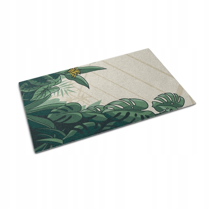 Изтривалка Monstera 90x60см, противоплъзгаща, за интериор