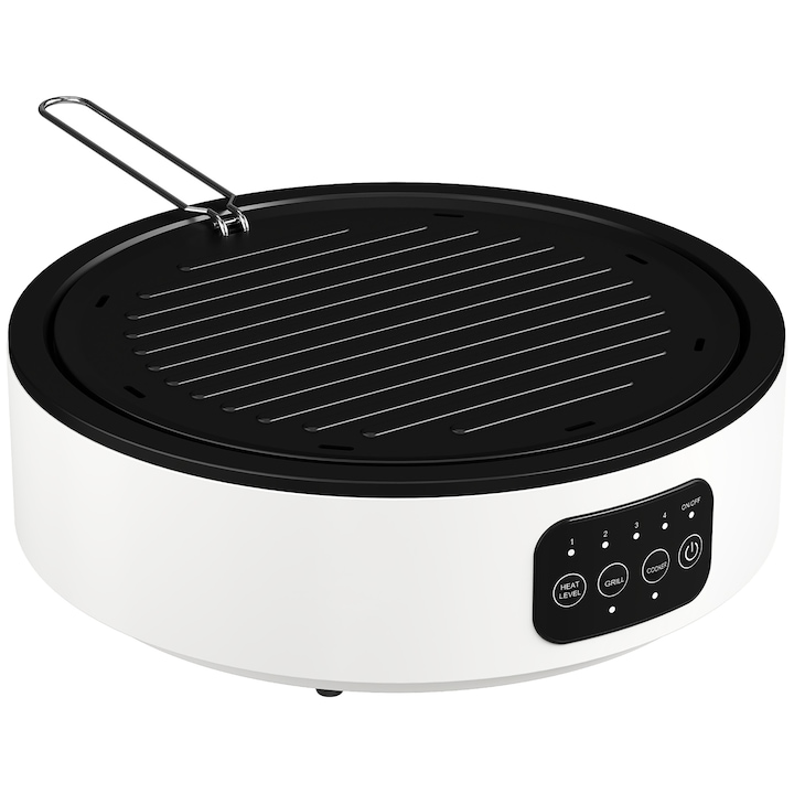Plita Gatit Portabila - Aragaz Emailat, 2 Arzatoare, 1.5 kW / 0.9 kW, 50 x 36 x 10 cm