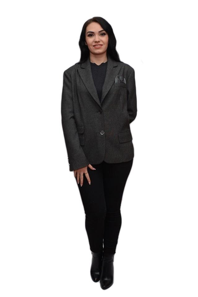 Sacou cu design de buzunare in fata, D&J Exclusive, Gri, 48