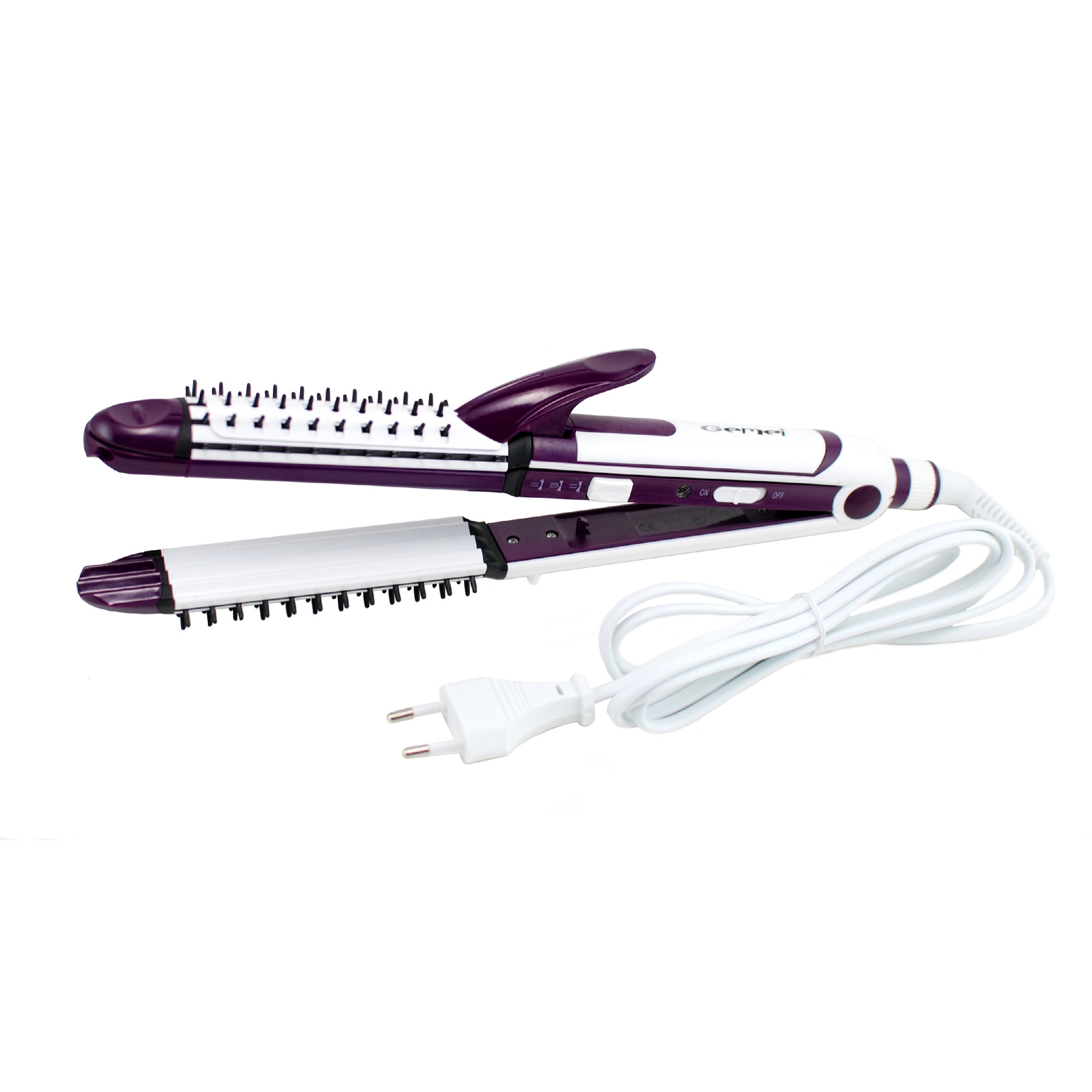 Placa profesionala de creponat parul - GEMEI 4 in 1 cu temp 200 grade