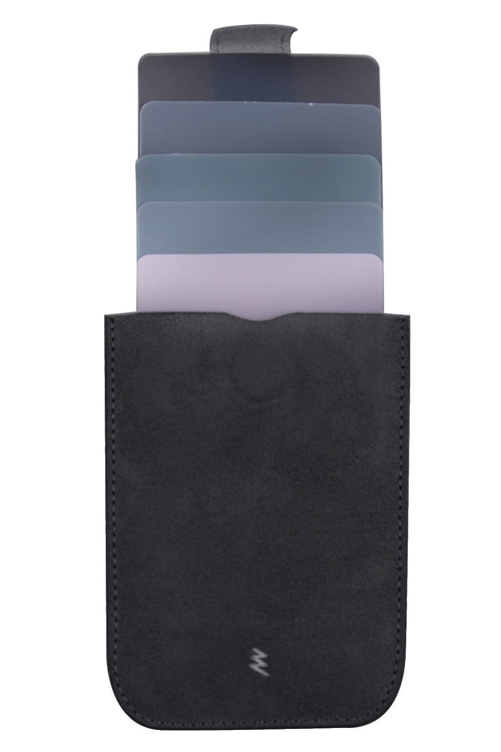 Portofel pentru carduri cu pull-tab si slot pentru bancnote DAX Wallet v2, negru / gri