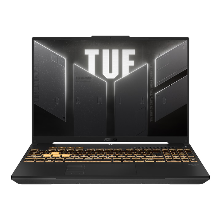 Laptop Gaming ASUS TUF F16 cu procesor Intel® Core™ 5 210H pana la 4.80 GHz, 16'', Full HD+, 144Hz, IPS, 16 GB DDR5 RAM, 1 TB SSD, NVIDIA® GeForce RTX™ 4050 6GB GDDR6, Windows 11 Pro, MechaGray