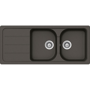 Chiuveta granit Schock Formhaus D-200 Asphalt Cristalite 1160 x 500 mm, adancime cuva 190 mm, reversibila, montare pe blat Chiuveta granit Schock Formhaus D-200 Asphalt Cristalite 1160 x 500 mm, adancime cuva 190 mm, reversibila, montare pe blat