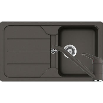 Kit chiuveta Schock Formhaus D-100 860 x 500 mm si baterie Schock Cosmo Asphalt Cristalite Kit chiuveta Schock Formhaus D-100 860 x 500 mm si baterie Schock Cosmo Asphalt Cristalite