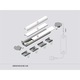 Set - Profil aluminiu pentru banda LED - GROOVE - 1m - aluminiu anodizat