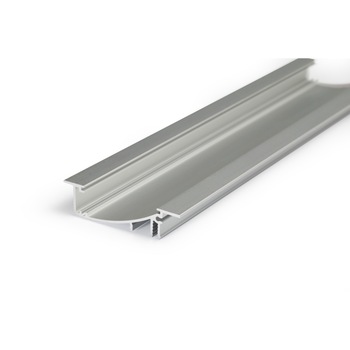 Set - Profil aluminiu pentru banda LED - FLAT - 1m - aluminiu anodizat Set - Profil aluminiu pentru banda LED - FLAT - 1m - aluminiu anodizat