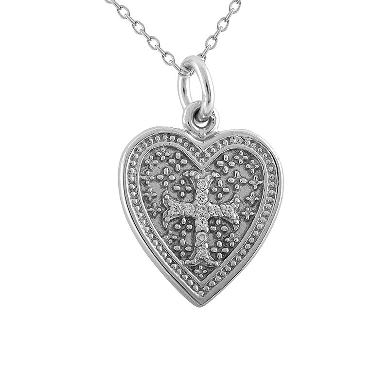 Pandantiv Inima cu Lant Olivess Argint 925 CZ CH594P2