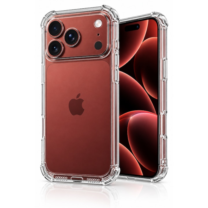 Husa Anti soc, transparenta compatibila cu IPhone 18 Pro