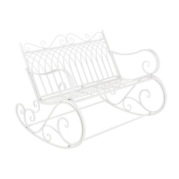 Balansoar gradina Greenough W, en.casa, 85 x 113 x 95 cm, metal, alb, pentru 2 persoane Balansoar gradina Greenough W, en.casa, 85 x 113 x 95 cm, metal, alb, pentru 2 persoane