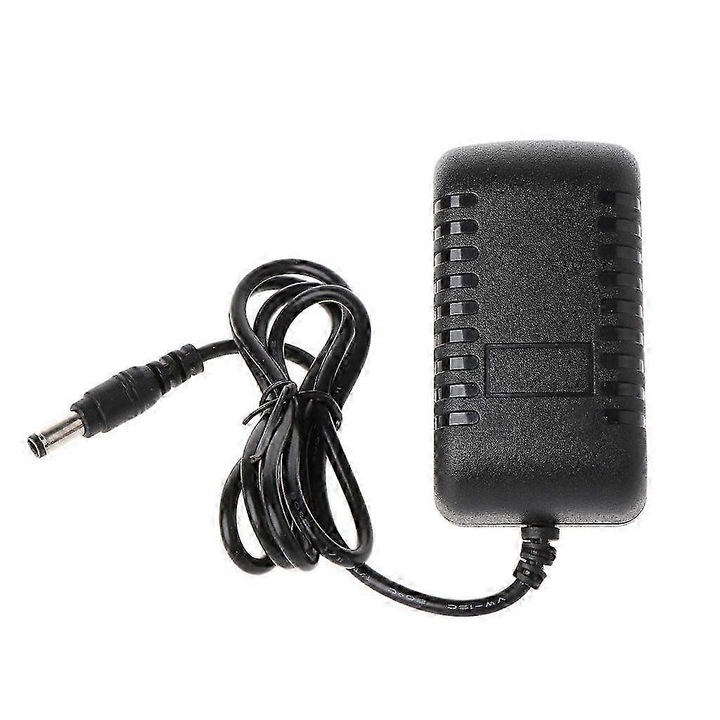 Захранващ адаптер FU-K0276-20260909-5478, 100-240V AC към 6V DC 2A (12W), EU щепсел, кабел 90 см, положителен полюс отвътре, черен