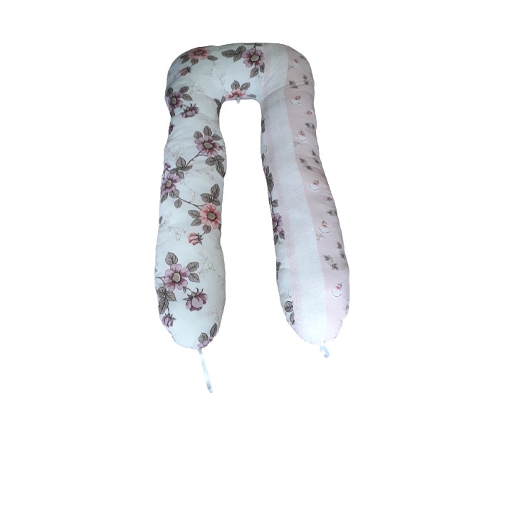 Perna 3 in 1 pentru gravide si alaptat, cu husa detasabila, model imprimat