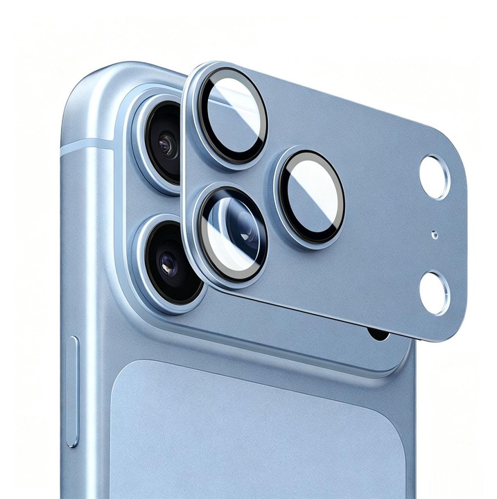 Folie Camera pentru iPhone 18 Pro Max, Protectie din Sticla, Albastru