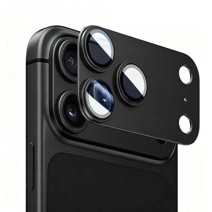 Folie Camera pentru iPhone 18 Pro Max, Protectie din Sticla, Negru