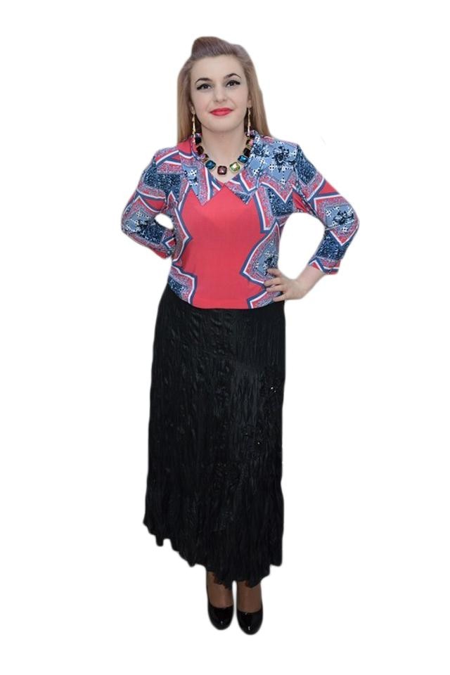 Fusta eleganta, masura mare, D&J Exclusive, Negru