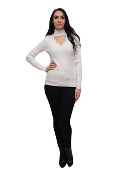 Bluza de toamna-iarna cu maneca lunga, D&J Exclusive, Alb Bluza de toamna-iarna cu maneca lunga, D&J Exclusive, Alb