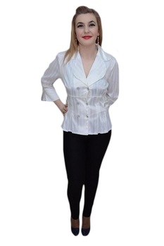 Camasa cu pliuri in partea de jos, D&J Exclusive, Alb Camasa cu pliuri in partea de jos, D&J Exclusive, Alb