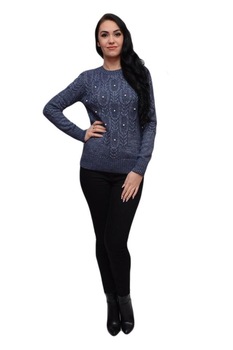 Bluza lejera din material gros, tricotat, D&J Exclusive, Albastru marin Bluza lejera din material gros, tricotat, D&J Exclusive, Albastru marin
