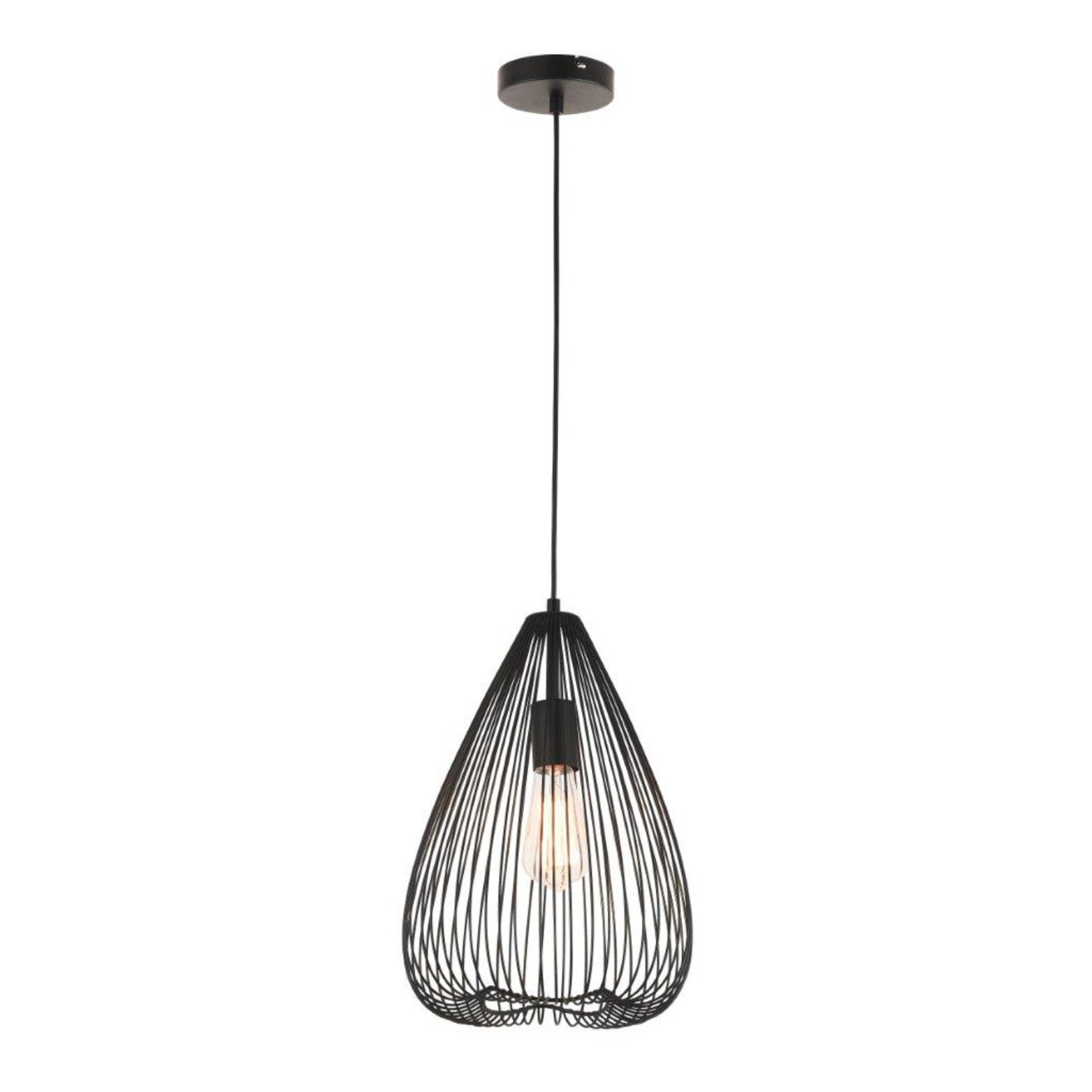 Pendul PLATINET - HERA , E27 , Metal , Negru , 20x36cm