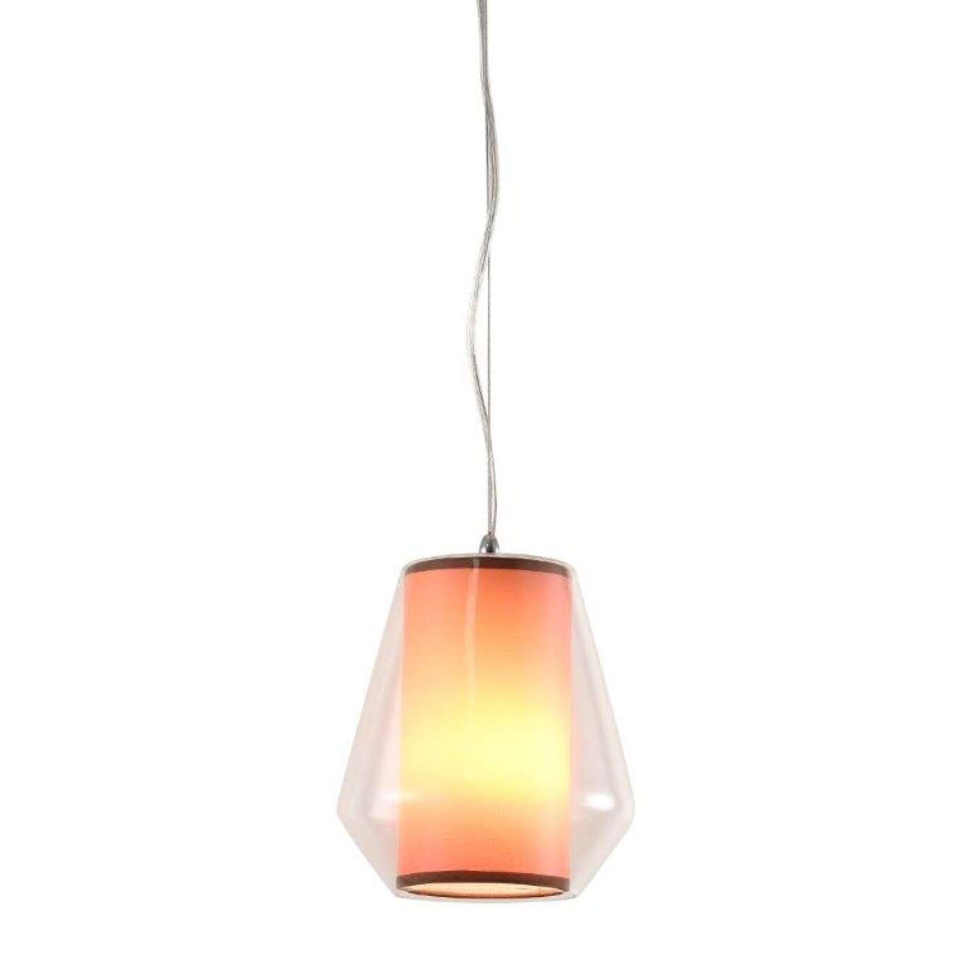 Pendul PLATINET - SELENE , E27 , 1x40W , Sticla/Textil , 19 x 21cm