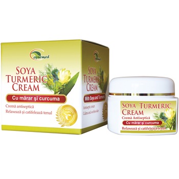 Crema antiseptica si anti-iritanta SOYA TURMERIC CREAM, AYURMED, 50 ml Crema antiseptica si anti-iritanta SOYA TURMERIC CREAM, AYURMED, 50 ml