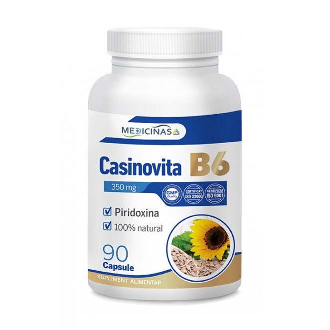 Sistem imunitar, Casinovita B6 - (PIRIDOXINA) - Vitamina B6, Medicinas, 90 capsule