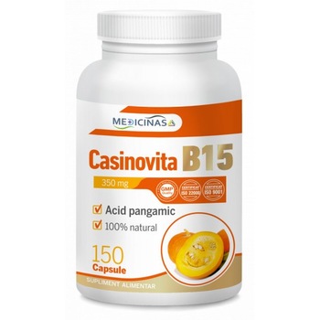 Tratament cancer, Casinovita B15 (Acid pangamic, vitamina B15), Medicinas, 150 capsule Tratament cancer, Casinovita B15 (Acid pangamic, vitamina B15), Medicinas, 150 capsule