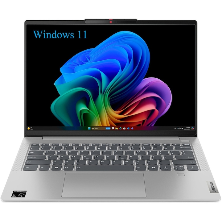 Laptop Lenovo IdeaPad Slim 5 14Q8X9, 14" WUXGA 1920x1200, Snapdragon Plus X1P-42-100 8-core, 32 GB DDR5, 1TB SSD m2 PCIe, Windows 11 Home, Aluminium Case 1.48 kg Cloud Grey